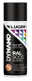 KLUGER DYNAMO  Akrilik 400 Ml. Sprey Boya Mat Siyah RAL 9005 - (122)
