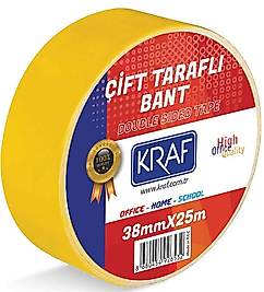 KRAF ÇİFT TARAFLI BANT 38mm x 25m 2538G