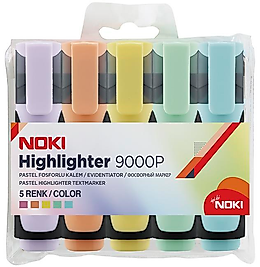 NOKİ FOSFORLU KALEM 5 Lİ PASTEL 9000P5PVC