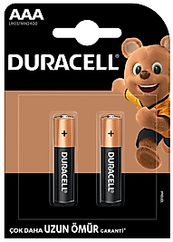 DURACELL PİL 2 Lİ AAA İNCE KALEM