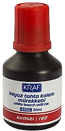 KRAF BEYAZ TAHTA KALEM MÜREKKEBİ 30ml 445G KIRMIZI