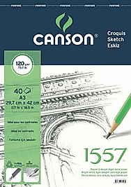 CANSON RESİM VE ÇİZİM BLOĞU 1557 A3 120 GR 40 YP FCNS12040A3US