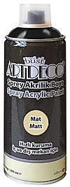 ARTDECO SPREY BOYA AKRİLİK 400 ML MAT SİYAH M790 400-M790