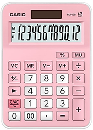 CASIO HESAP MAKİNESİ MASAÜSTÜ MX-12B-PK 12 HANE PEMBE
