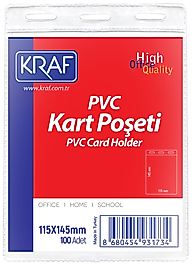 KRAF KART POŞETİ PVC 115x145mm 100 LÜ