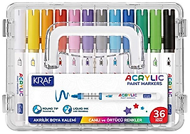 KRAF AKRİLİK MARKER 666 36'LI