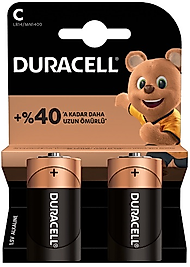 DURACELL PİL 2 Lİ C ORTA BOY LR-14