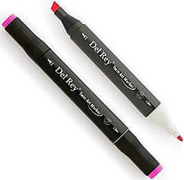 DEL REY GRAFİK MARKÖR TWIN MN-DR126 FLUORESCENT PINK