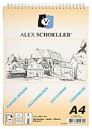 ALEX ESKİZ BLOK 90 GR A4 DİK SPİRALLİ 60 YP ALX-820