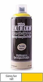 ARTDECO SPREY BOYA AKRİLİK 400 ML GÜNEŞ SARI Y-400-160