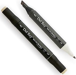 DEL REY GRAFİK MARKÖR TWIN MN-DRWG2 WARM GREY
