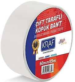 KRAF ÇİFT TARAFLI KÖPÜK BANT 50mm x 5m 5050G