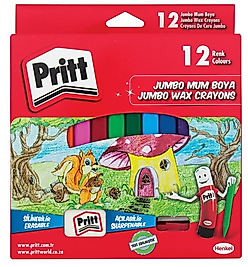 PRITT PASTEL BOYA SİLİNEBİLİR JUMBO 12 RENK 1655739