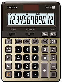 CASIO HESAP MAKİNESİ MASAÜSTÜ DS - 2B 12 Hane Gold