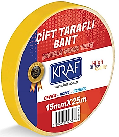 KRAF ÇİFT TARAFLI BANT 15mm x 25m 2515G