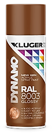 KLUGER DYNAMO Akrilik 400 Ml. Sprey Boya (AÇIK KAHVE) RAL 8003 - (125)