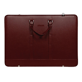 BBack Suni Deri Proje Çantası 40x55cm Bordo