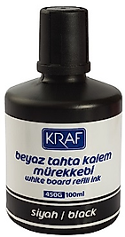 KRAF BEYAZ TAHTA KALEM MÜREKKEBİ 100ml 450G SİYAH