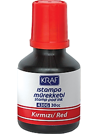 KRAF ISTAMPA MÜREKKEBİ 30cc KIRMIZI 430G