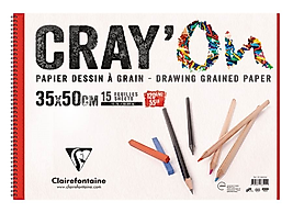 CLAIREFONTAINE RESİM ve ÇİZİM BLOĞU CRAY'ON SPİRALLİ 35x50 120 GR 15 YP 966500