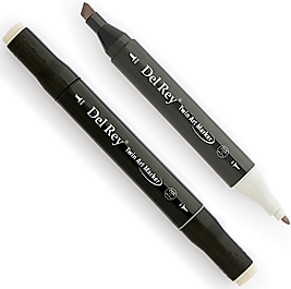 DEL REY GRAFİK MARKÖR TWIN MN-DRWG1 WARM GREY