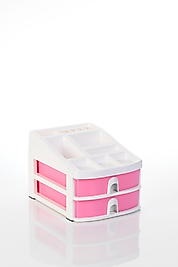 OPS CO 7200 ÇEKMECELİ ORGANİZER BEYAZ GÖVDE PASTEL PEMBE ÇEKMECE