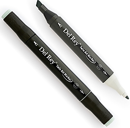 DEL REY GRAFİK MARKÖR TWIN MN-DRGG3 GREEN GREY