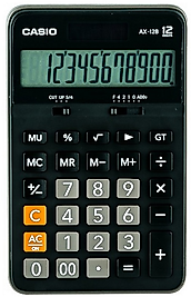 CASIO HESAP MAKİNESİ MASAÜSTÜ AX - 12B 12 Hane
