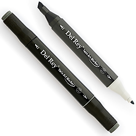 DEL REY GRAFİK MARKÖR TWIN MN-DRCG6 COOL GREY