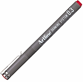 ARTLINE ÇİZİM KALEMİ DRAWING SYSTEM 233 0.3 KIRMIZI A-EK-233 RED