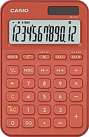 CASIO HESAP MAKİNESİ MASAÜSTÜ MS-20YC-RD-W-DP