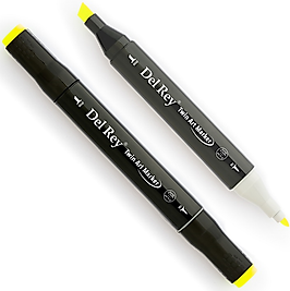 DEL REY GRAFİK MARKÖR TWIN MN-DR123 FLUORESCENT YELLOW