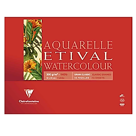 Claırefontaıne Teknik Resim Kağıdı Sulu Boya Etival Classıc Üsten Spiralli A5 300 GR