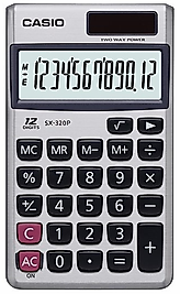CASIO HESAP MAKİNESİ CEP TİPİ SX-320P 12 HANE