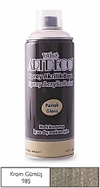 ARTDECO SPREY BOYA AKRİLİK 400 ML KROM GÜMÜŞ Y-400-985