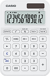 CASIO HESAP MAKİNESİ MASAÜSTÜ MS-20YC-WE-W-DP