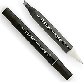 DEL REY GRAFİK MARKÖR TWIN MN-DRCG0.5 COOL GREY