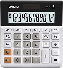 CASIO HESAP MAKİNESİ MASAÜSTÜ MH-12-WE 12 HANE