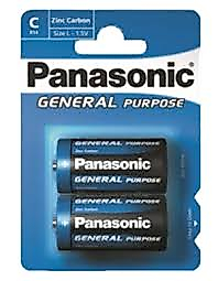 PANASONIC MANGANEZ 1,5 Volt Orta Pil 2'li Blister ( R14BE/2BP)