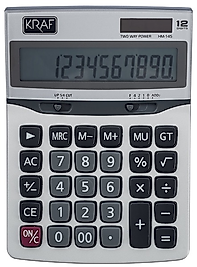 KRAF HESAP MAKİNESİ MASAÜSTÜ 12 HANE HM-145