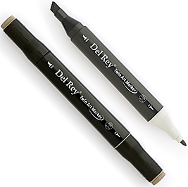 DEL REY GRAFİK MARKÖR TWIN MN-DRWG5 WARM GREY