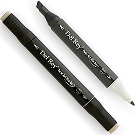 DEL REY GRAFİK MARKÖR TWIN MN-DRWG4 WARM GREY