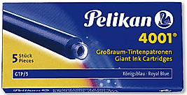 PELİKAN DOLMA KALEM KARTUŞU 4001 DEV ROYAL MAVİ 5 Lİ 310748