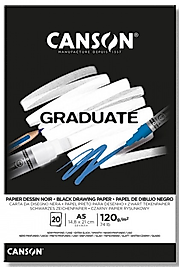 CANSON ÇİZİM BLOĞU GRADUATE SİYAH A5 120 GR 20 SF 40011038