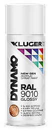 KLUGER DYNAMO Akrilik  400 Ml. Sprey Boya Mat Beyaz RAL 9010 - (112)