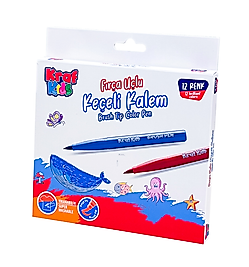 KRAF KIDS KEÇELİ KALEM FIRÇA UÇLU 12 Lİ 295