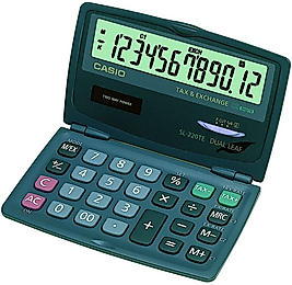 CASIO HESAP MAKİNESİ CEP TİPİ SL-220TE 12 HANE