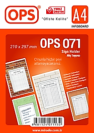 OPS DP 071 A4 DUVAR TİPİ AFİŞ TAŞIYICI