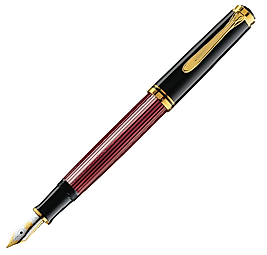 PELİKAN DOLMA KALEM BORDO-SİYAH SEDEFLİ M400BR