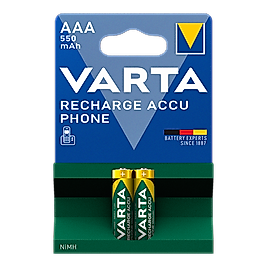 VARTA ŞARJLI 550MH 2'Lİ İNCE AAA 58397101402